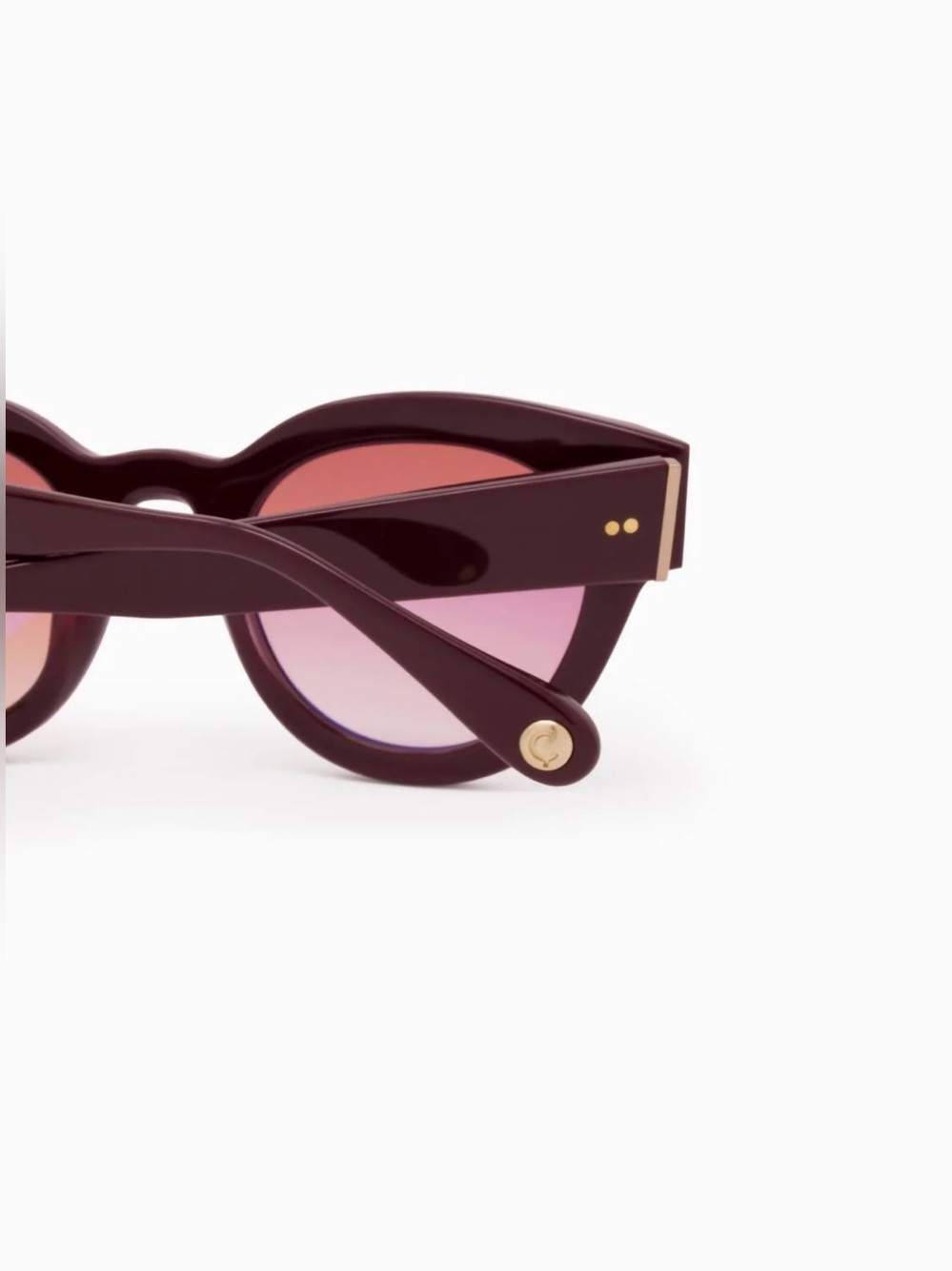 Apercu Le Rond Bordeaux Gradient Sunglasses for Women - Picture 3 of 7
